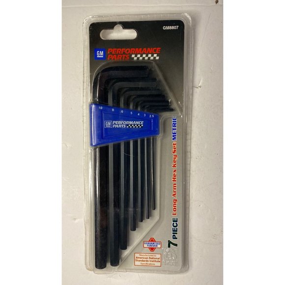 7 Piece Long Arm Hex Key Set SAE / mm New in Pkg - Picture 1 of 2